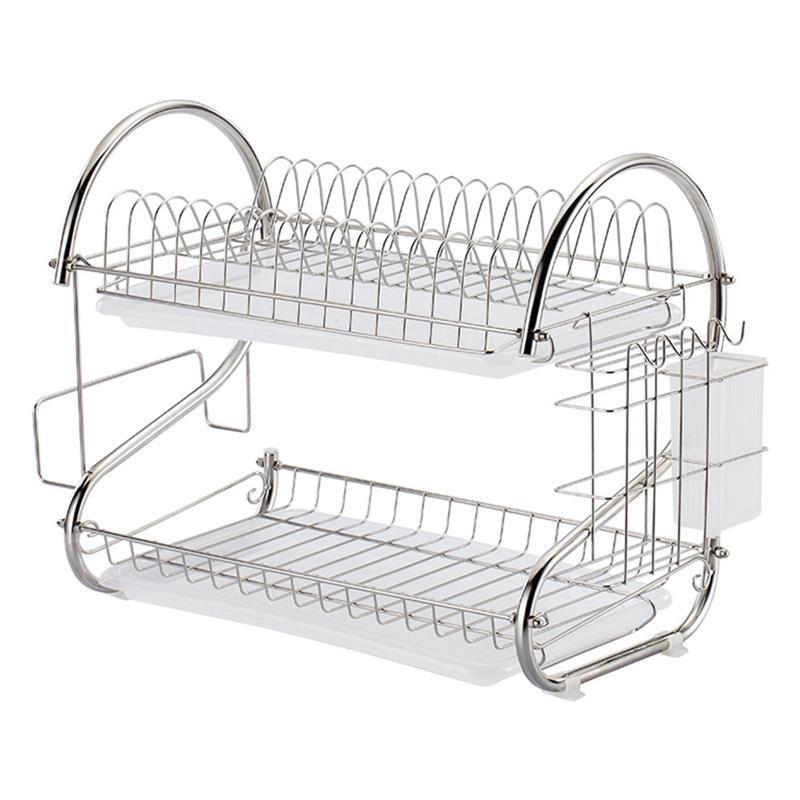 Eco-Friendly Bamboo Dish Drying Rack - X-Shaped Foldable Design