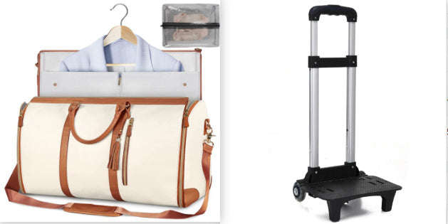 Versatile Light Pink Garment & Duffel Bag for Eco-Friendly Travel