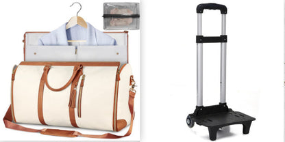 Versatile Light Pink Garment & Duffel Bag for Eco-Friendly Travel