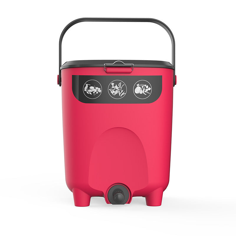 Pink Kitchen Compost Bin with Odor Control Spray Bottle
