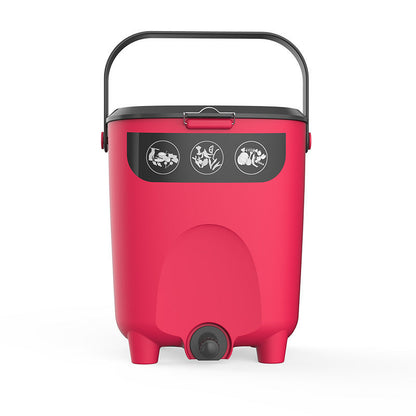 Pink Kitchen Compost Bin with Odor Control Spray Bottle