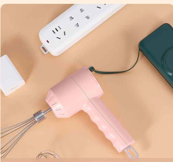 Eco-Friendly Handheld Electric Whisk - Light Green, Energy Efficient Kitchen Tool