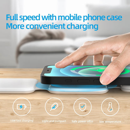 Foldable 3-in-1 Wireless Charging Station for Multiple Devices
