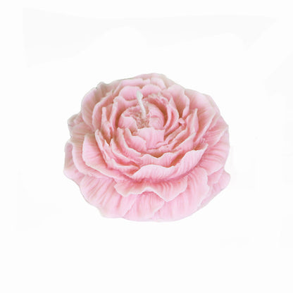 Eco-Friendly Pink Flower Candle - Natural Wax, Decorative & Biodegradable