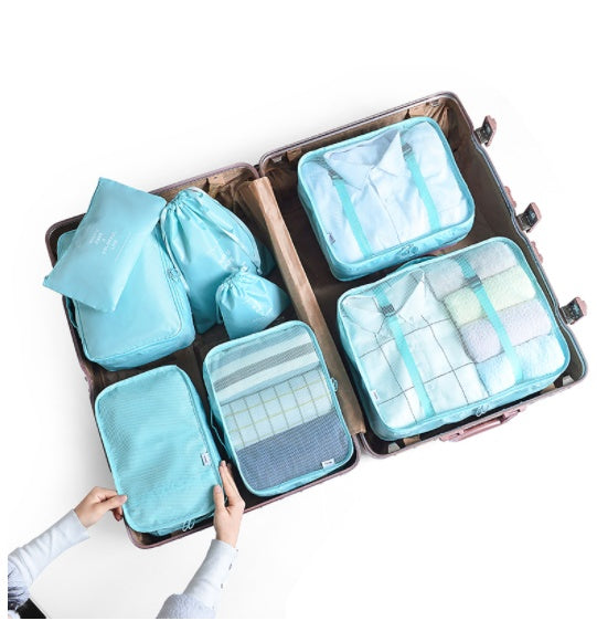 Eco-Friendly Travel and Storage Organizer Set - Light Blue