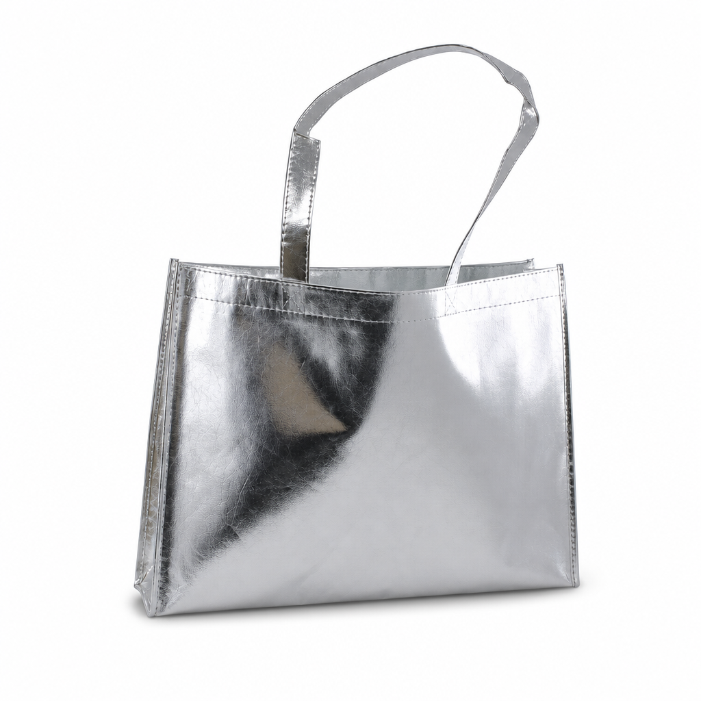 240 Pieces Silver Non-Woven Fabric Bag with Handles, 40 x 12 x 32 cm