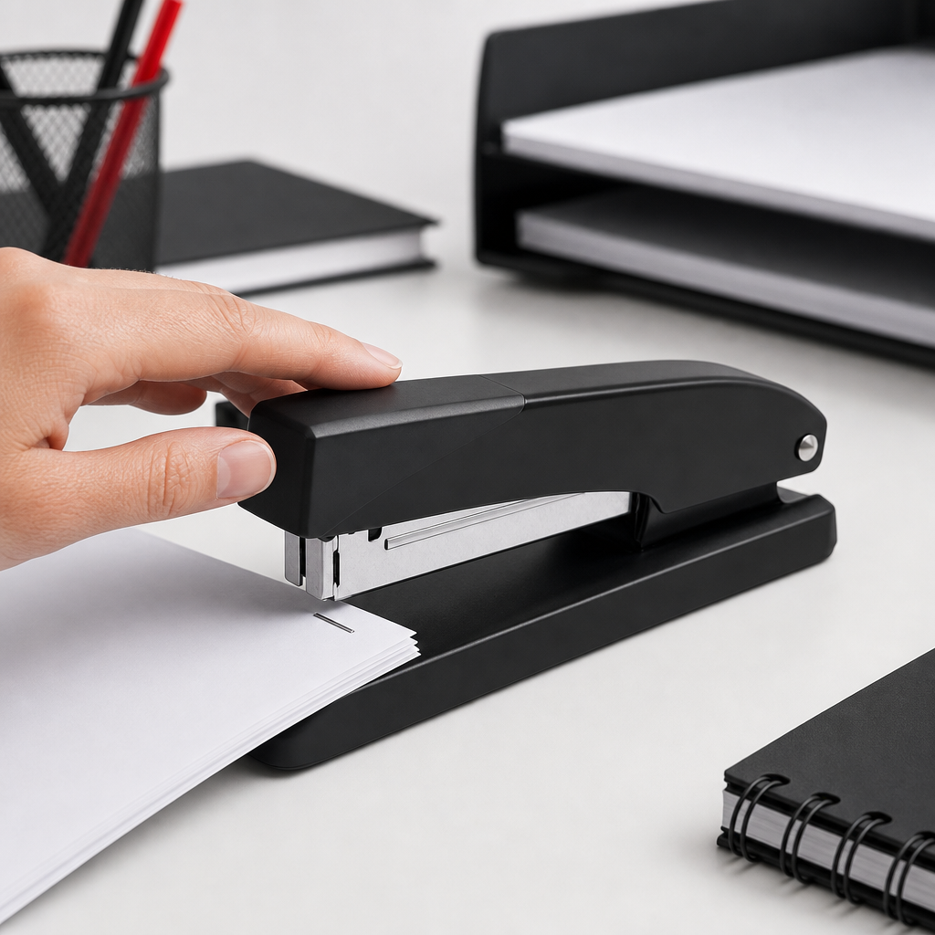 96 Pieces Heavy-Duty Staplers, 55 mm, 25-Sheet Capacity, Compatible with 24/6 and 26/6 Staples, Black, 1 Piece