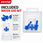 120 Pieces Swimming Ear Plugs and Nose Clip Set with Blue Case, Water Sports Accessory