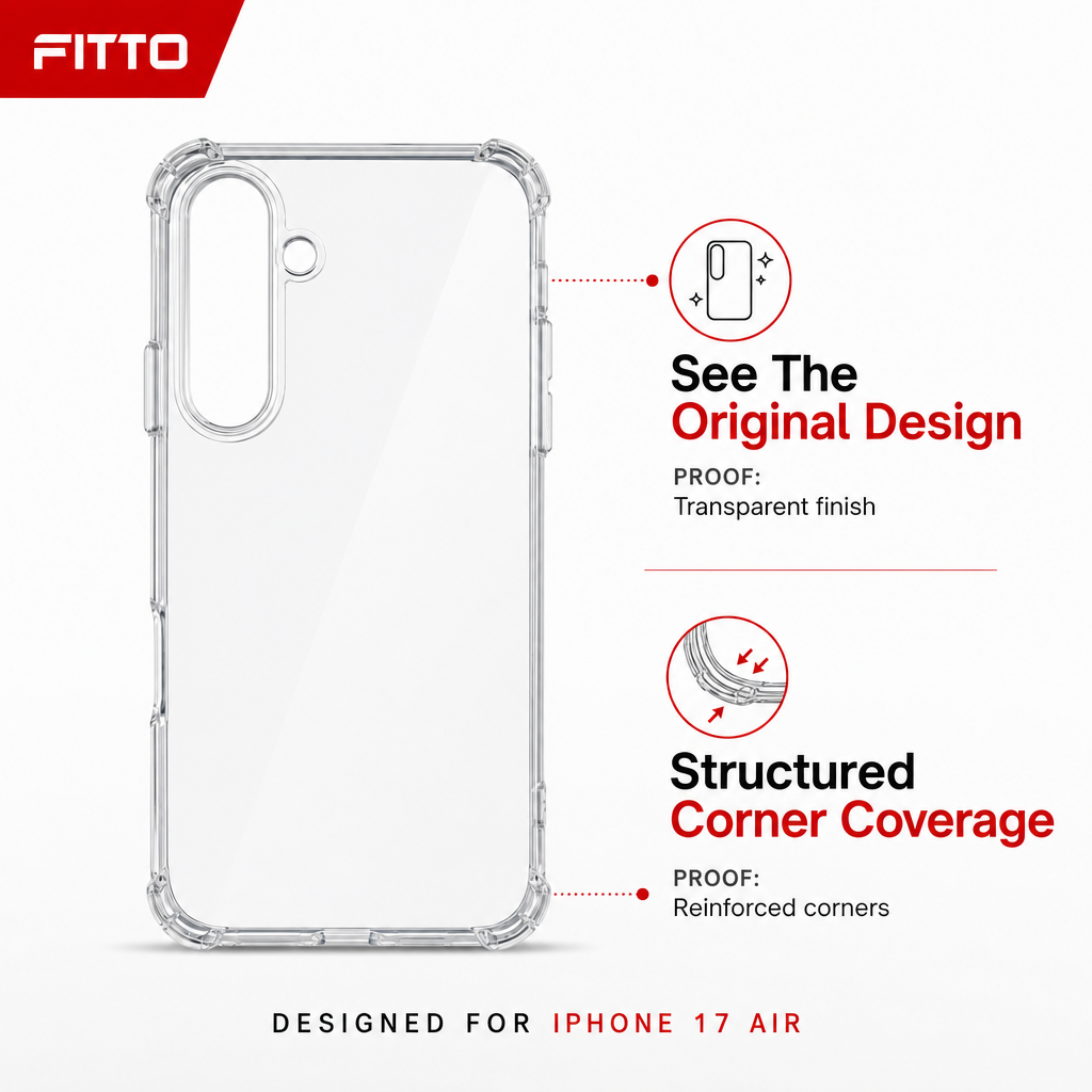 240 Pieces Clear Protective Phone Cases with Reinforced Corners for iPhone 17 Air