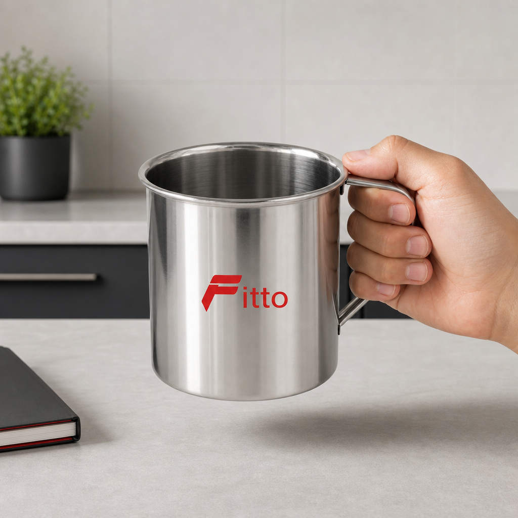 120 Pieces Stainless Steel Mug with Handle, Silver, 1 Piece