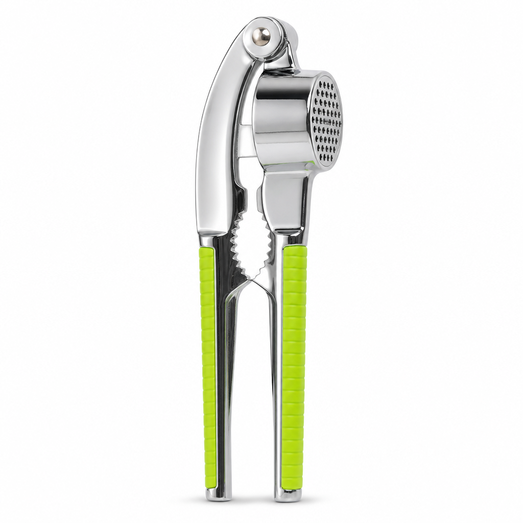 96 Pieces Stainless Steel Garlic Press with Green Grip Handles, Manual Kitchen Tool