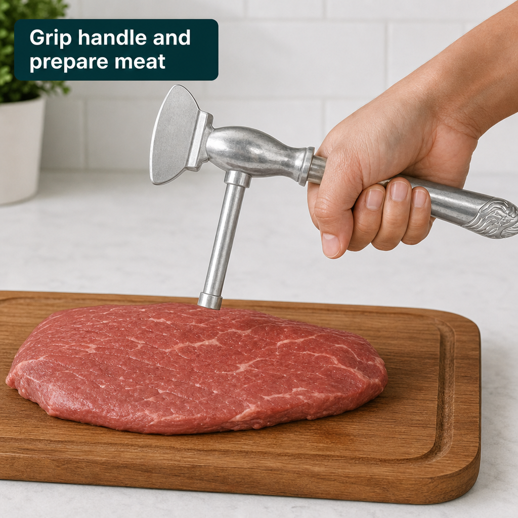 96 Pieces Aluminium Meat Tenderizer and Stainless Steel Chopper, 27 x 12 cm, 1 Piece