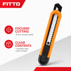 96 Pieces Utility Cutter with 18 mm Ceramic Blade, Orange and Black, 1 Piece