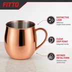 72 Pieces Copper-Finish Stainless Steel Mug with Handle, 1 Piece, 14 x 12 x 10 cm