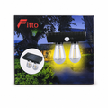 96 Pieces Solar LED Bulb Kit with Solar Panel, 2 W, Black, 1 Set