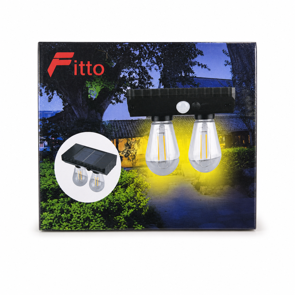 96 Pieces Solar LED Bulb Kit with Solar Panel, 2 W, Black, 1 Set