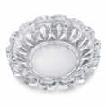 144 Pieces Clear Round Glass Ashtrays with Faceted Edge, 1 Piece