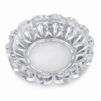 144 Pieces Clear Round Glass Ashtrays with Faceted Edge, 1 Piece
