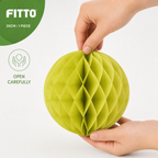 240 Pieces Yellow Paper Honeycomb Ball Decoration, 30 cm, 1 Piece