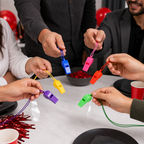 240 Pieces Assorted Colour Plastic Whistles with Neck Strings, 6 Pieces for Parties, Events and Group Activities
