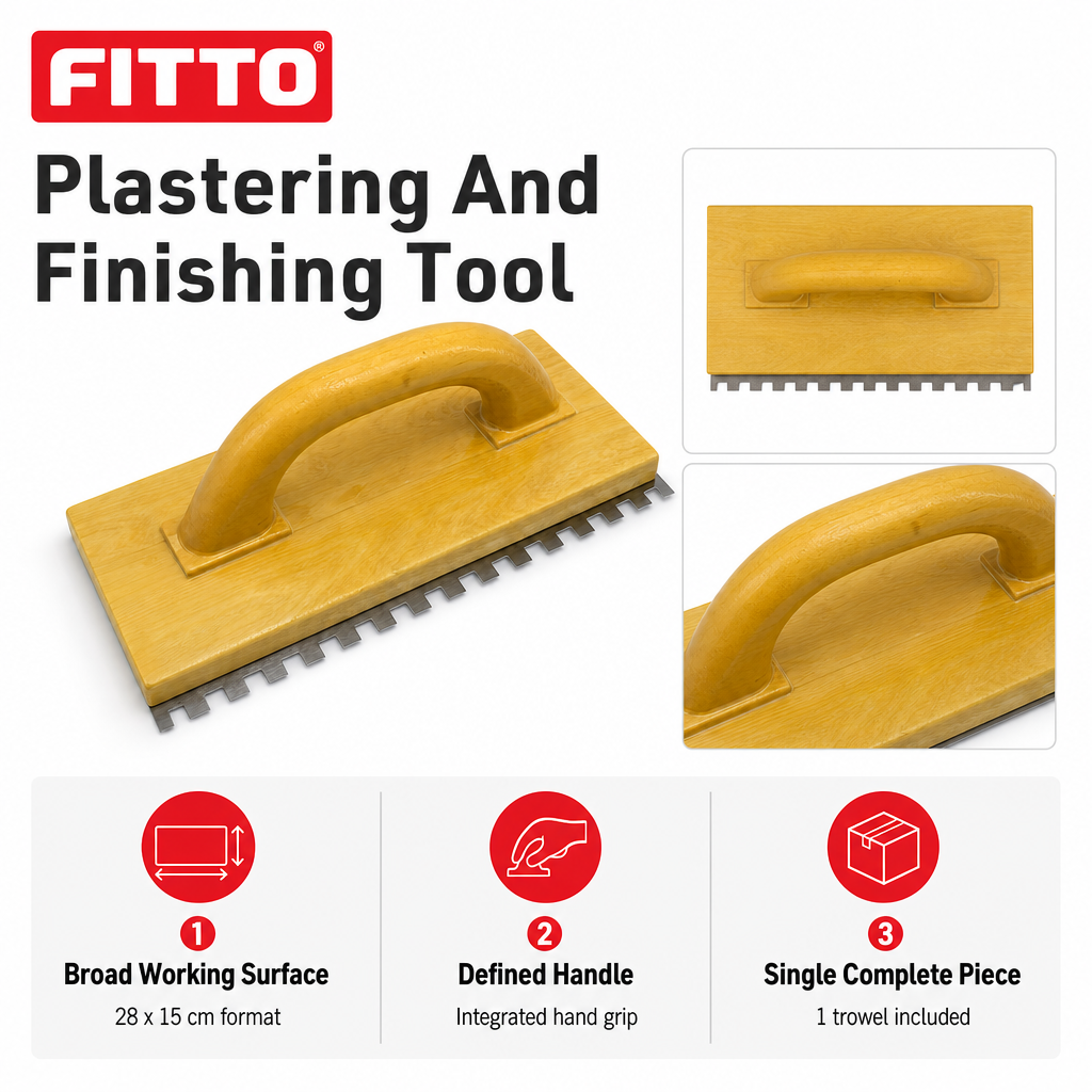 120 Pieces Wooden Plastering Finishing Trowels, 28 x 15 cm, 1 Piece