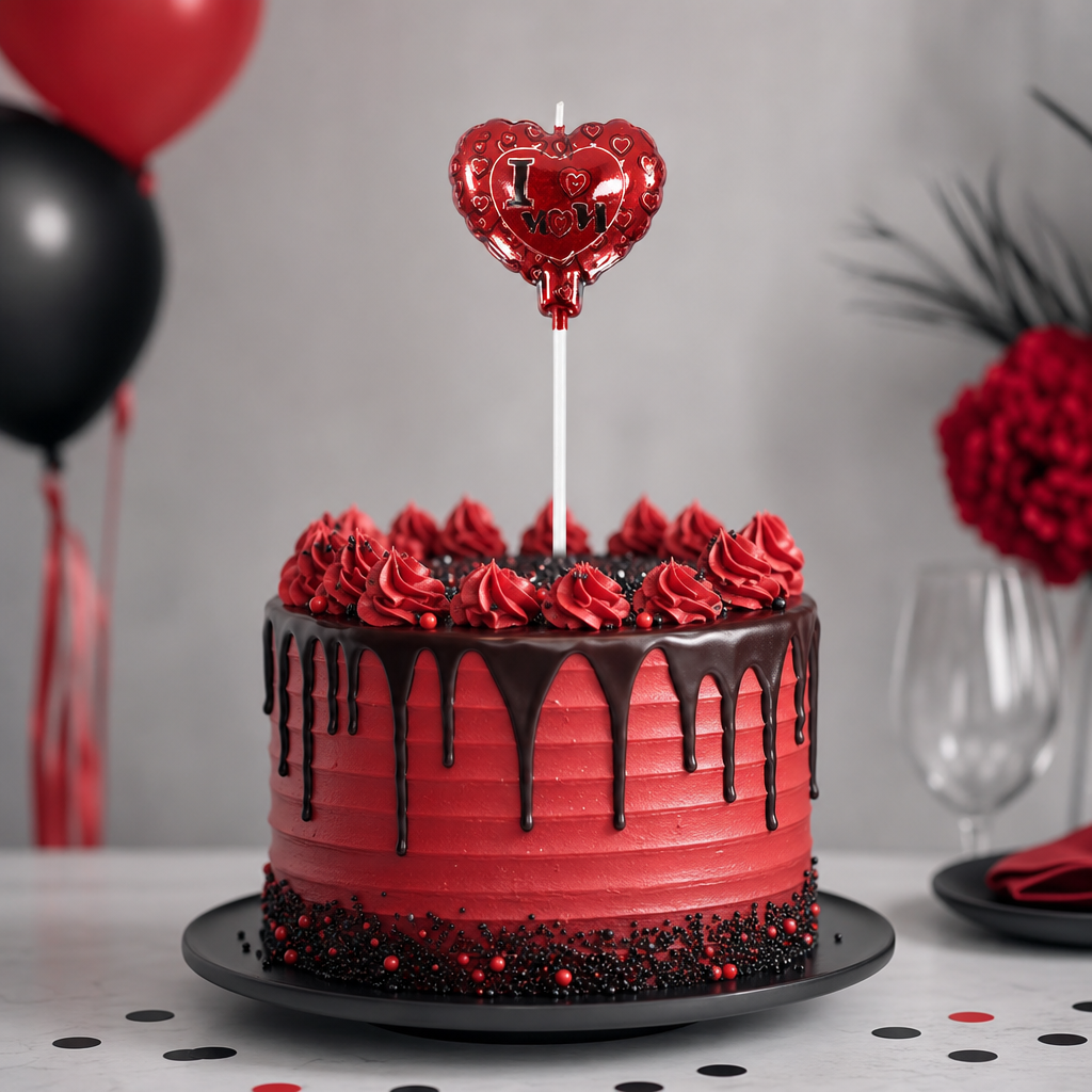 240 Pieces Love Heart Cake Topper Candle, Red, 1 Piece