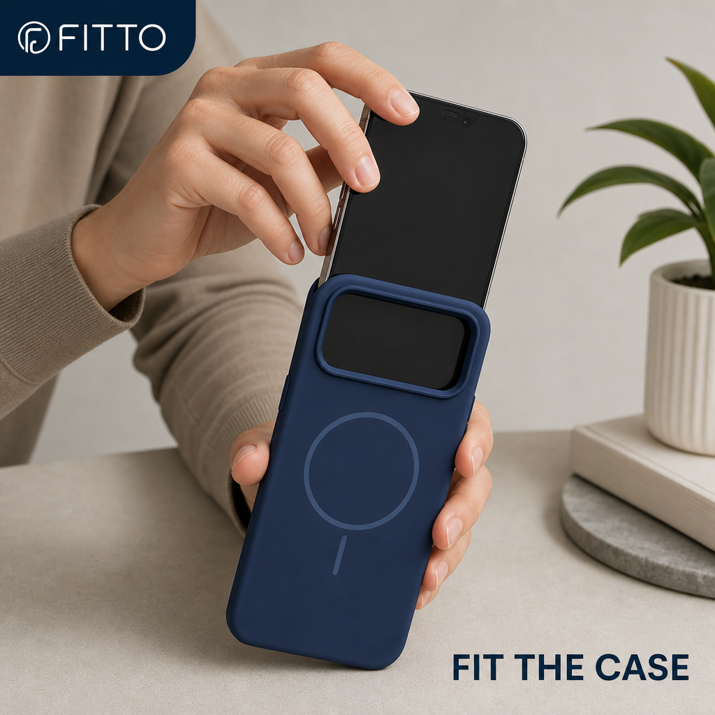 120 Pieces Magnetic Phone Cases for Model 17, Navy Blue Silicone Cover with Raised Camera Protection