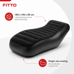 48 Pieces Inflatable Sofas Lounge Chair, Black, 180 x 140 x 85 cm, Single-Size Seating, 1 Unit