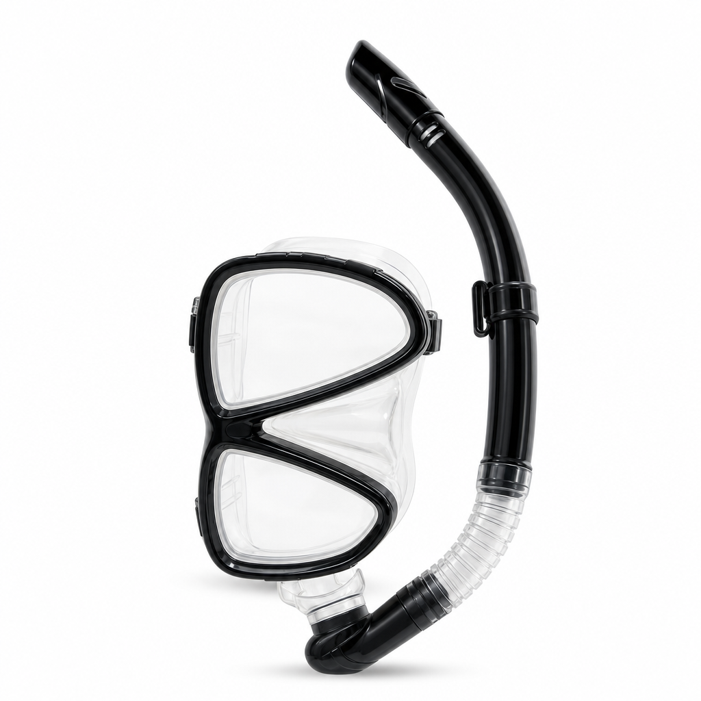 72 Pieces Mask and Snorkel Set, Black, Swimming and Snorkeling Accessory