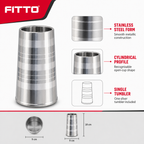240 Pieces Stainless Steel Drinking Tumbler, Silver, 18 cm