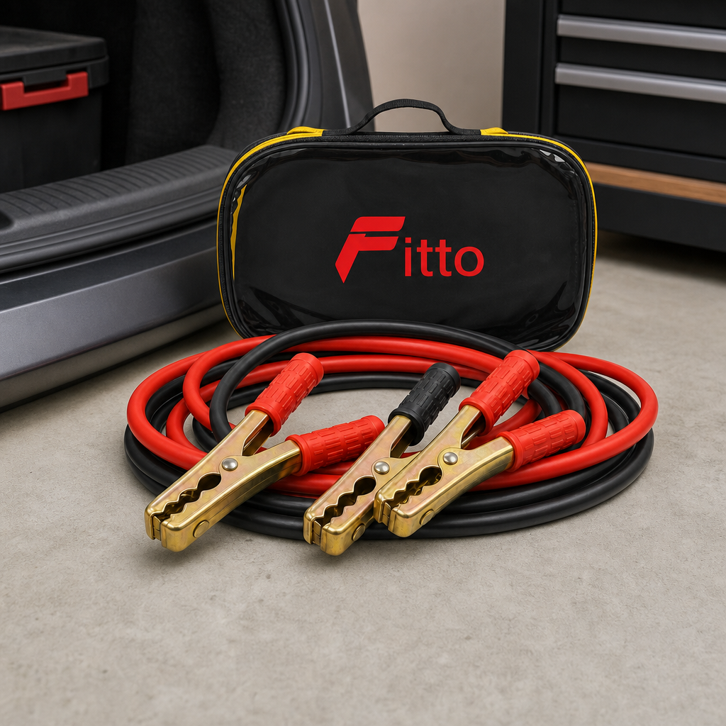 48 Pieces Heavy-Duty Booster Cables, 300 Amp, 3 m, Red and Black Vehicle Battery Cable Set