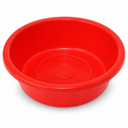 96 Pieces Red Plastic Round Wash Basin, 16 Inch, 1 Piece