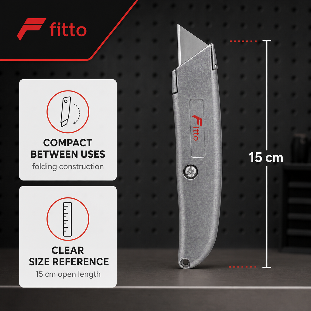 144 Pieces Folding Utility Knives Cutter, 15 cm Open Length, Grey and Black, 1 Piece