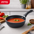 96 Pieces Sauce Pan Aluminum Nonstick 16 cm, Single Cooking Pot for Soups, Sauces and Small-Batch Meals