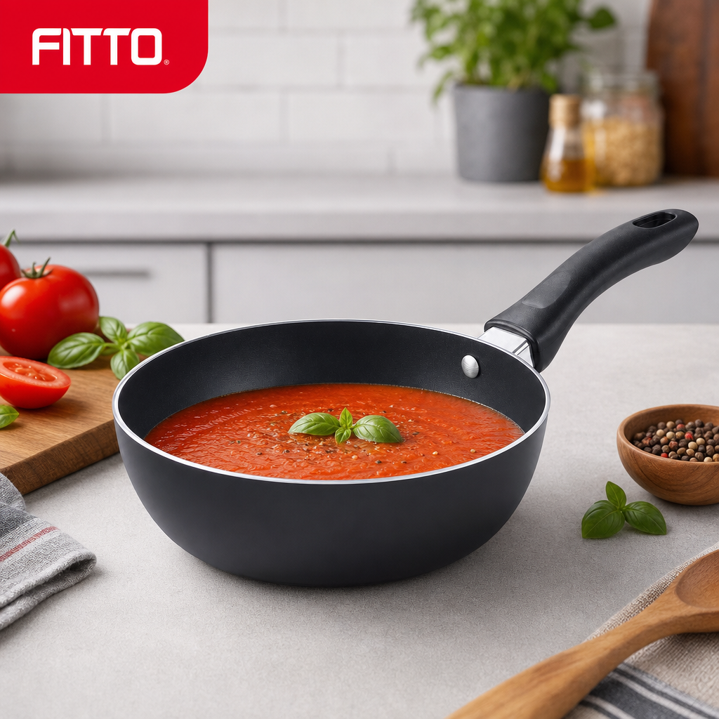 96 Pieces Sauce Pan Aluminum Nonstick 16 cm, Single Cooking Pot for Soups, Sauces and Small-Batch Meals