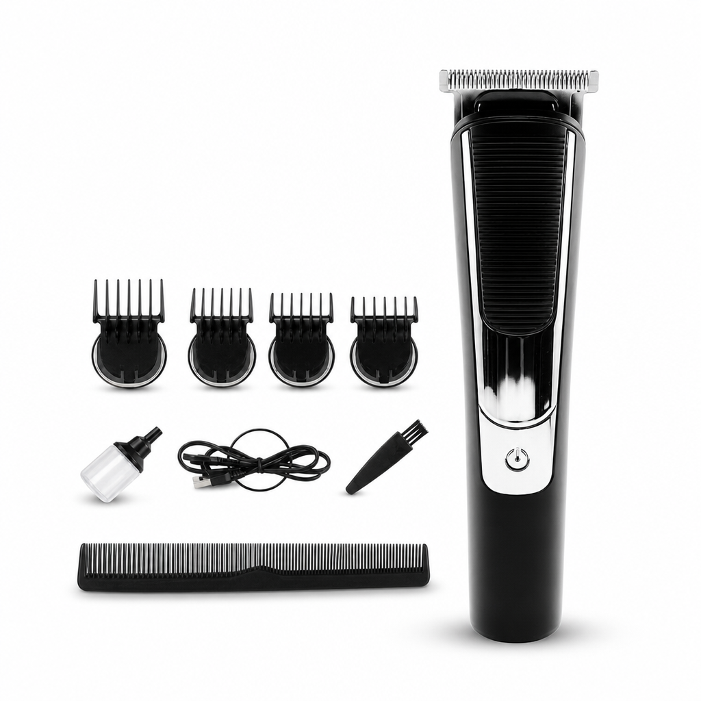96 Pieces Hair Trimmers Set, Rechargeable Cordless Grooming Trimmer with 4 Guide Combs and USB Charging