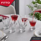 72 Pieces Glass Tumbler Set, 270 ml Clear Drinking Glasses, 6 Pieces for Table and Beverage Serving