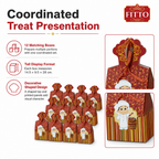 96 Pieces Candy Favor Boxes, Gold and Red Haq Al Laila Design, 14.5 × 9.5 × 28 cm, Set of 12
