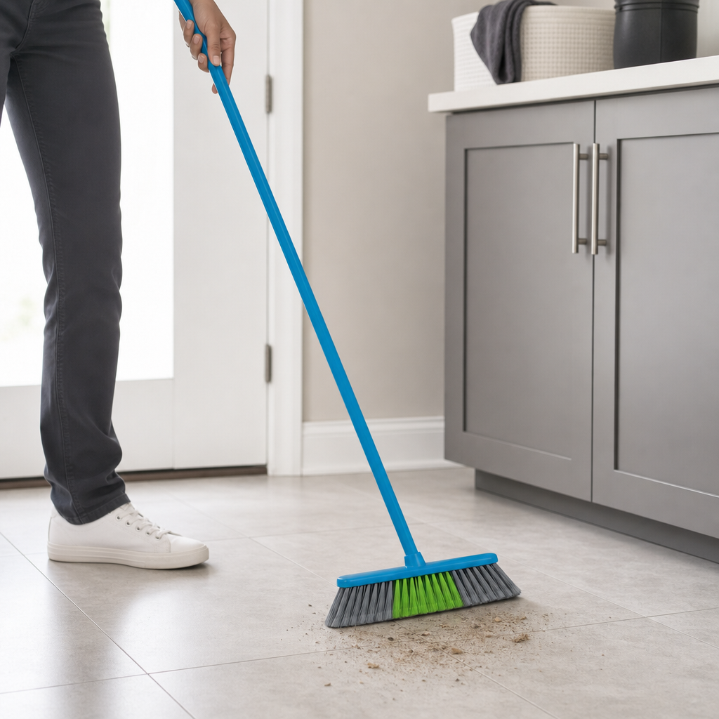 96 Pieces Angle Broom with Iron Handle, 120 cm, 1 Piece, Assorted Colour
