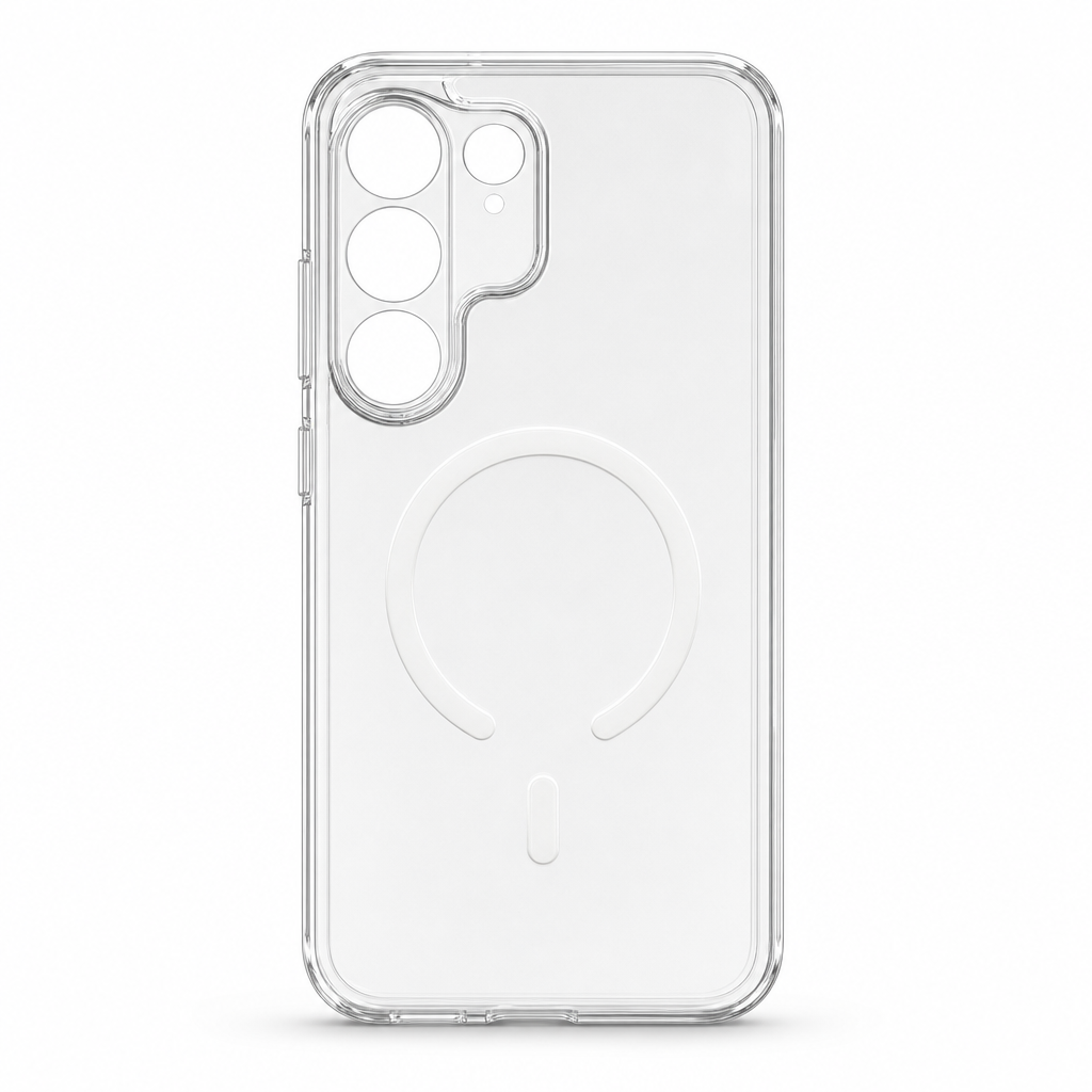 96 Pieces Crystal Clear Magnetic Phone Cases for Galaxy A54 with Ring for Wireless Charging and Raised Camera Protection