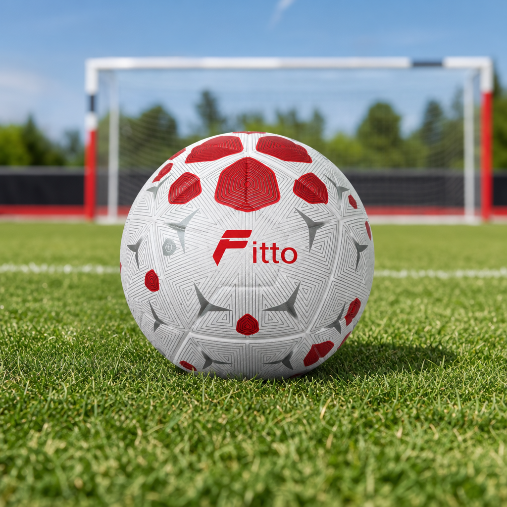 72 Pieces Size 5 Football, Red and White, Single Ball for Training and Recreational Play