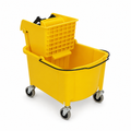 48 Pieces Commercial Mop Bucket with Wringer and Caster Wheels, Yellow