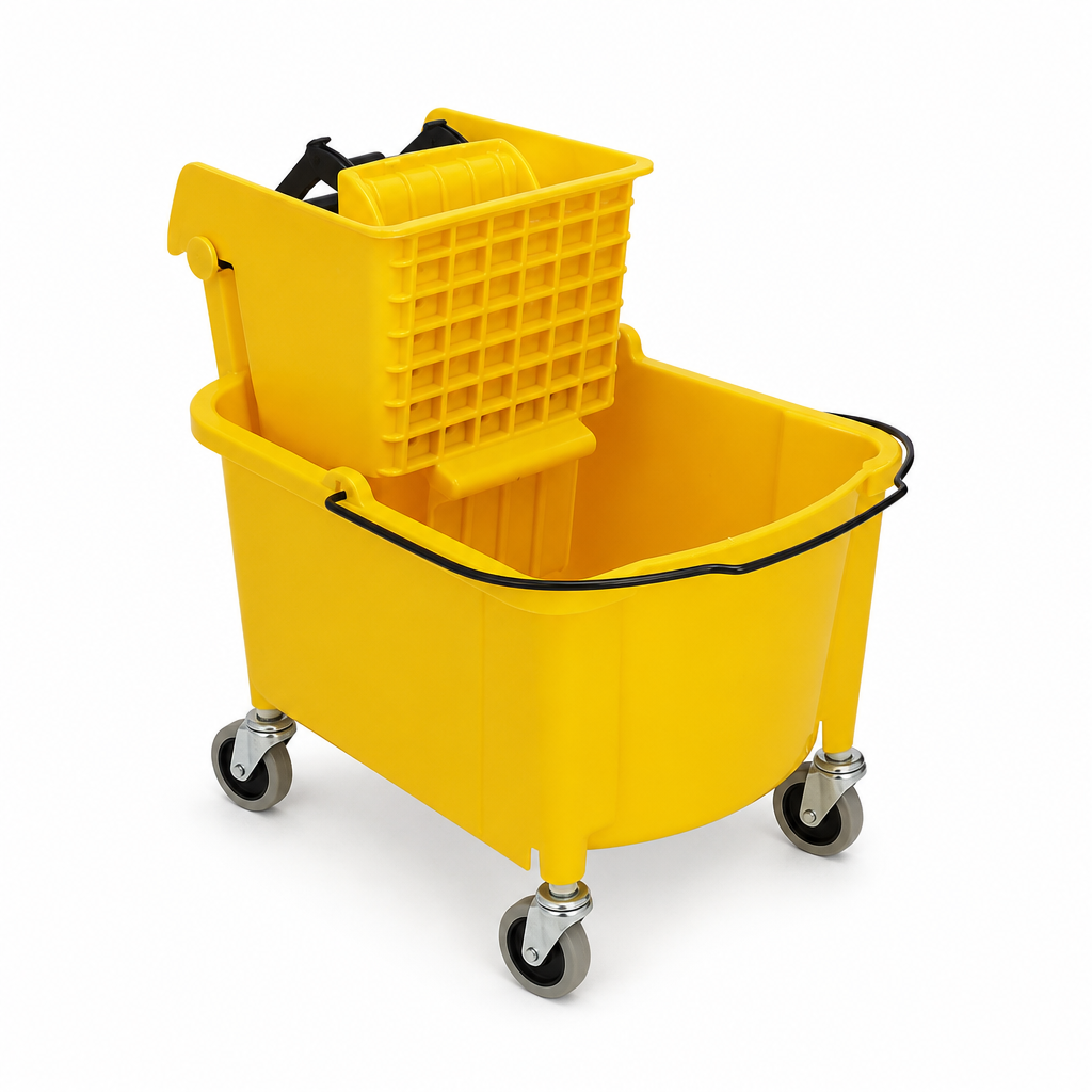 48 Pieces Commercial Mop Bucket with Wringer and Caster Wheels, Yellow