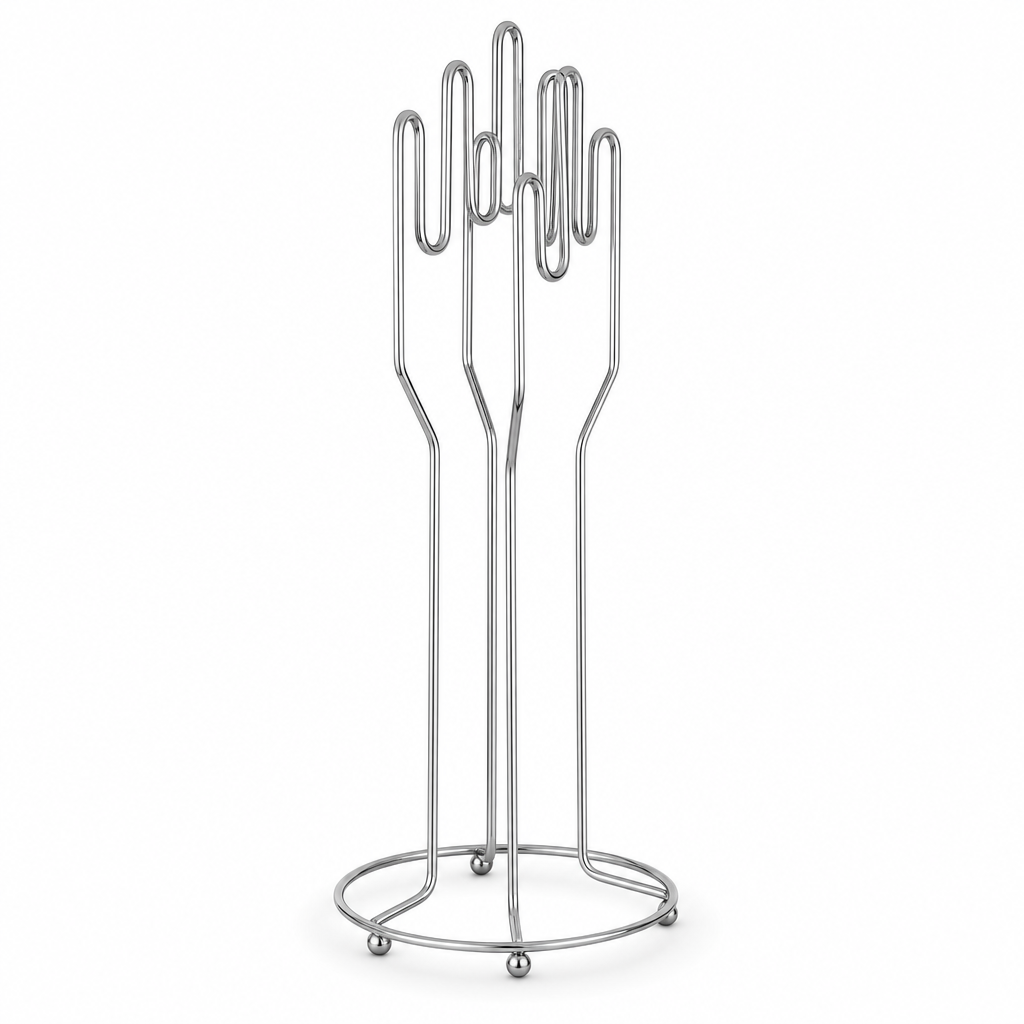 96 Pieces Stainless Steel Multi-Hook Hanging Stand with Circular Base, Freestanding Coat Stand, 1 Piece