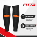 96 Pieces Shin Guard Sockses, Size L, Black and Orange, Pair for Sports Training