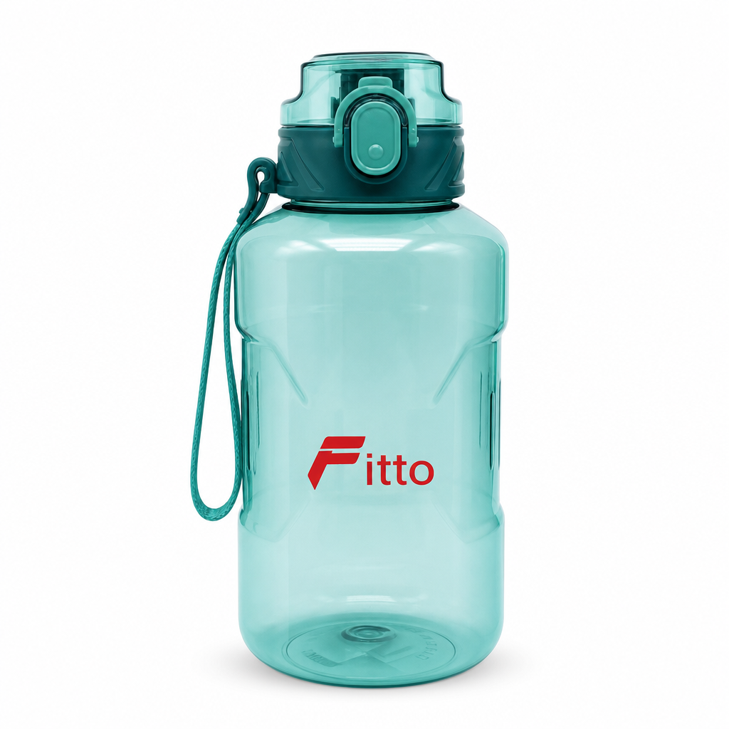96 Pieces 1400ml Water Bottle with Carry Strap, Teal