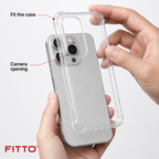 240 Pieces Clear Phone Cases for iPhone 16 Pro, Anti-Burst Design with Reinforced Corners, Single Case