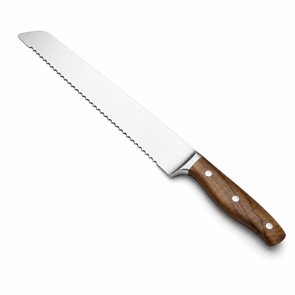 72 Pieces Bread Knife, 8 Inch Serrated Blade with Brown Handle for Slicing Loaves and Baked Foods
