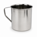 96 Pieces Stainless Steel Water Mug with Handle, 12 cm, Mirror Finish