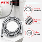 96 Pieces Flexible Stainless Steel Shower Hose, 1.5 m, Silver, 1 Piece